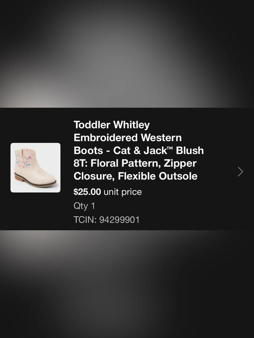 Cat & Jack Light Pink Floral Embroidered Kids Boots